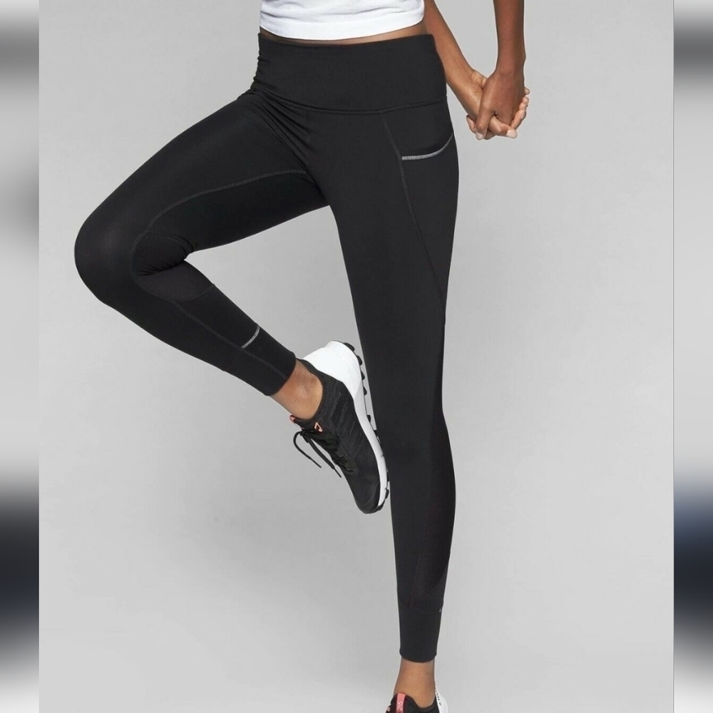 Athleta Relay full length black tights
